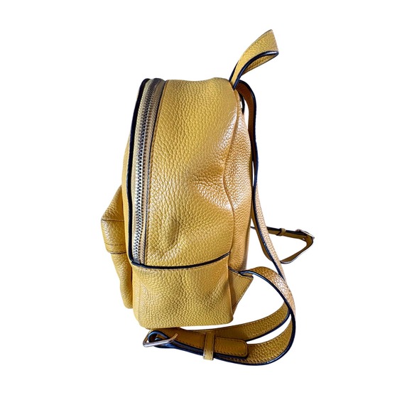 $350 TORY BURCH Solarium Yellow Leather Mini Backpack Designer Bag Embossed Logo main image 10